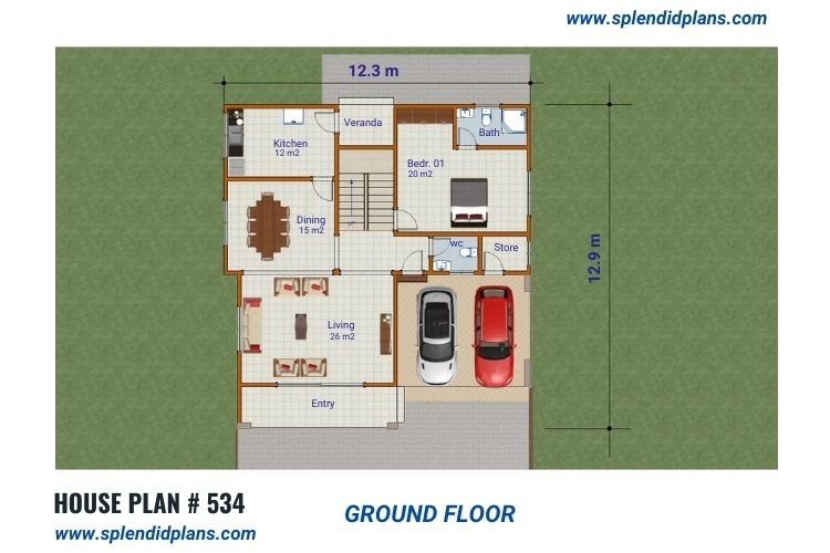 4 Bedrooms, 2 living rooms duplex 2